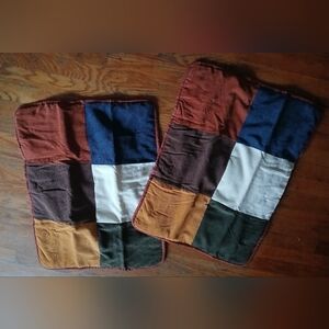 Patchwork Corduroy Pillow Cases 20x29 Set Of 2 new
